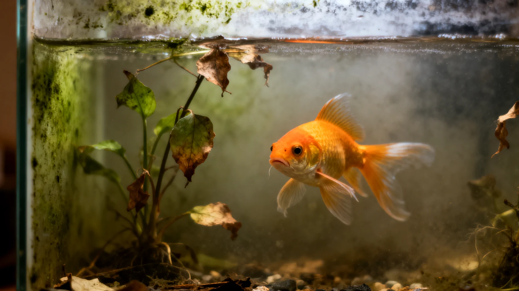 Fische in Aquarien leiden häufig unter schlechter Wasserqualität in Wohnungen, was zu Stress, Krankheiten und verkürzter Lebensdauer führt, insbesondere durch unregelmäßige Wasserwechsel, falsche Filterung und mangelnde Überwachung von pH-Wert, Ammoniak und Nitritwerten"